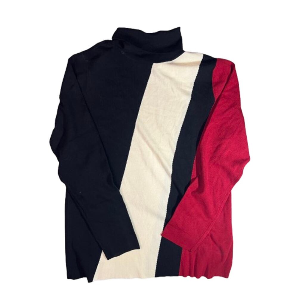 Chico's Ecovero Colorblock Turtleneck Sweater womens XL